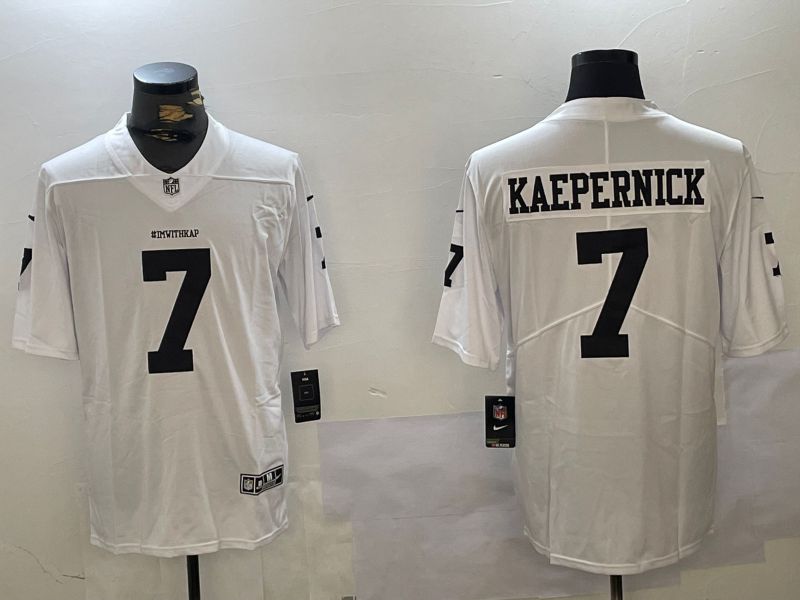 Men Oakland Raiders #7 Kaepernick White 2024 Nike Vapor Limited NFL Jersey style 3->oakland raiders->NFL Jersey